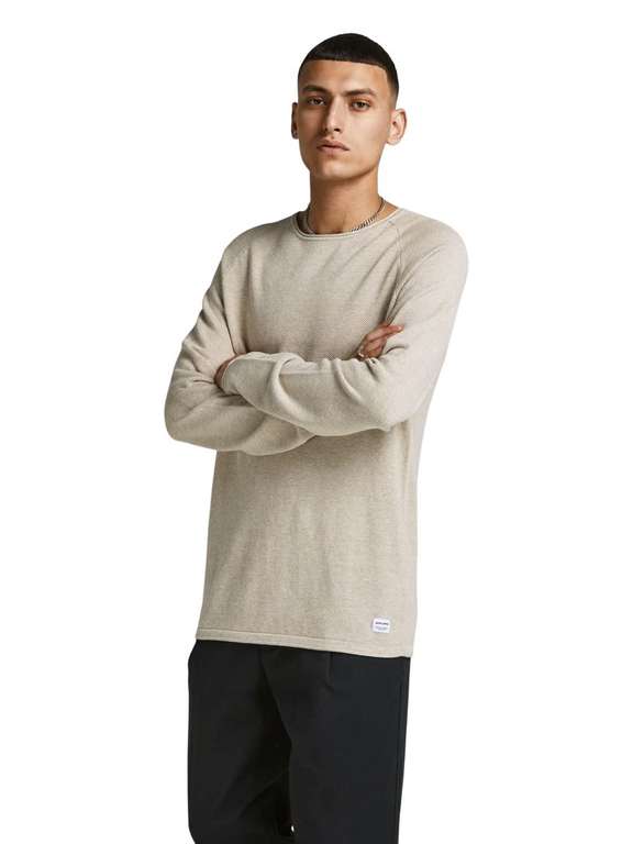 Jack and Jones Men's Sweater -Off White - XL (£6.03 with student prime)