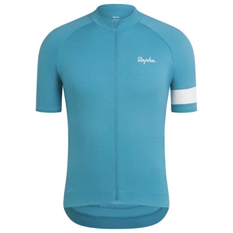 RAPHA Mens Core Cycling Jersey (Teal/White)