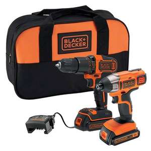 BLACK+DECKER 18V Cordless Combi Drill and Impact Driver £69 Free Click & Collect @ Homebase