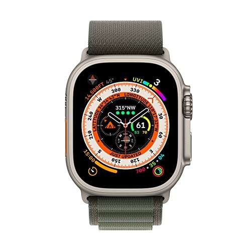 Apple Watch Ultra with Titanium Case and Green Alpine Loop (GPS + Cellular, 49mm) Smart watch - Like New £648.67 at Amazon Warehouse