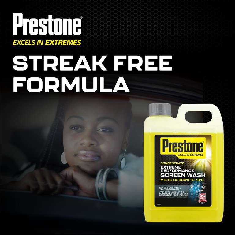 Prestone Extreme Performance Concentrated Screen Wash - Protects to -18C - 2.5 Litres Makes Upto 50 Litres of Screenwash