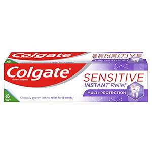 Colgate Sensitive Instant Relief Multi Protection Toothpaste, 75ml £2.25 /£2.03 Subscribe & Save @ Amazon