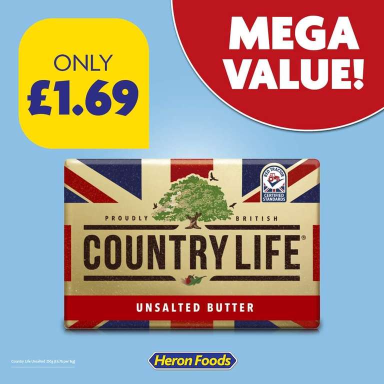 Countrylife British Unsalted Butter 250g