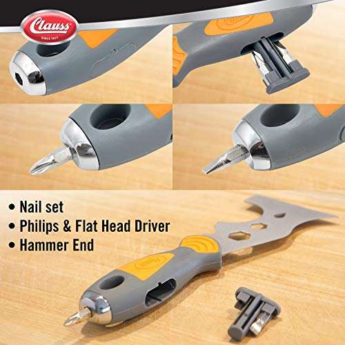 Clauss 18856 14-in-1 Titanium Non-Stick Painter's Tool with Philip's and Flat-Head Driver - Grey/Yellow £7.26 @Amazon