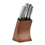 Morphy Richards 974819 Accents 5 Piece Knife Block with High Grade Polished Stainless Steel Blades, Copper Knife Block