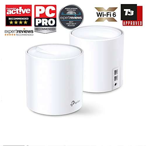 TP-Link Deco X20 AX1800 Whole Home Mesh Wi-Fi 6 System - £107.01 sold & dispatched by Smart Choice MCR Ltd @ Amazon