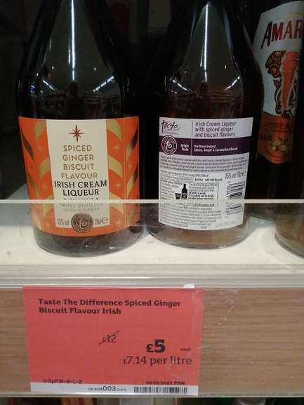 Spiced Ginger Biscuit Irish Cream Liqueur TTD £5 in-store at Sainsbury's Upton (Wirral)