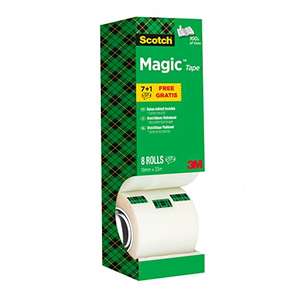 Scotch Magic Invisible Tape - 8 Rolls - 19 mm x 33 m £13.99 @ Amazon