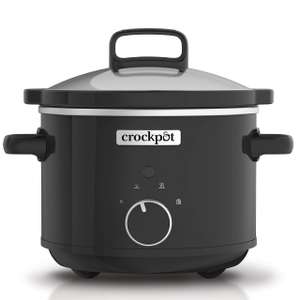 Crockpot Slow Cooker Removable Easy-Clean Ceramic Bowl 2.4 L (1-2 People) Energy Efficient Black [CSC046] [Energy Class A]