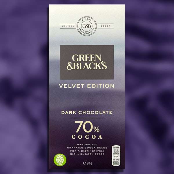 Box of 18 X Green & Black's Velvet Edition Dark Chocolate 70% Cocoa 90g Bars - BBE 17/10/2022 - £9.99 + £1.49 Delivery @ DiscountDragon
