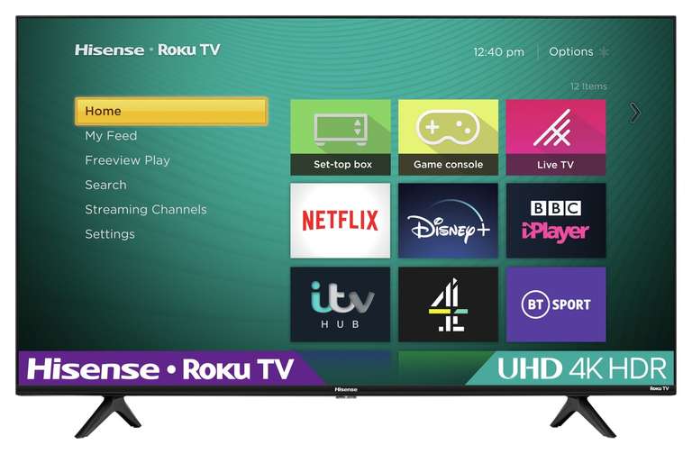 Hisense Roku 50Inch R50A7200GTUK Smart4K HDR LED Freeview TV - £249 + Free Click and Collect @ Argos
