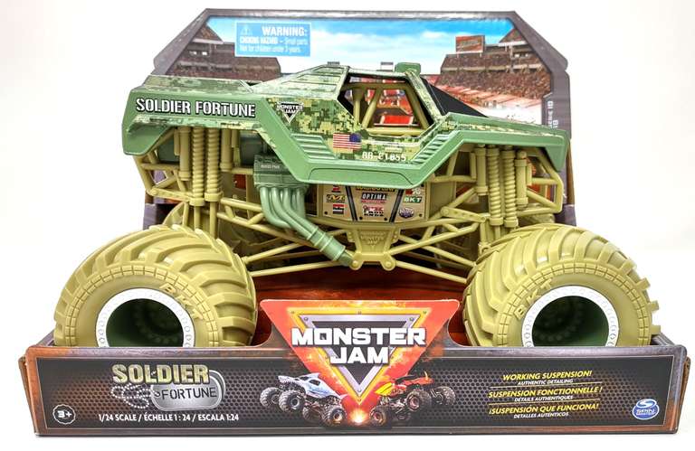 Monster Jam 1:24 Soldier Fortune Monster Truck - Free Click & Collect