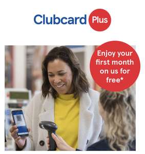 1 month free Clubcard plus trial with Tesco (includes 10% off two shops of your choice & 10% off F&F) can cancel anytime @ Tesco