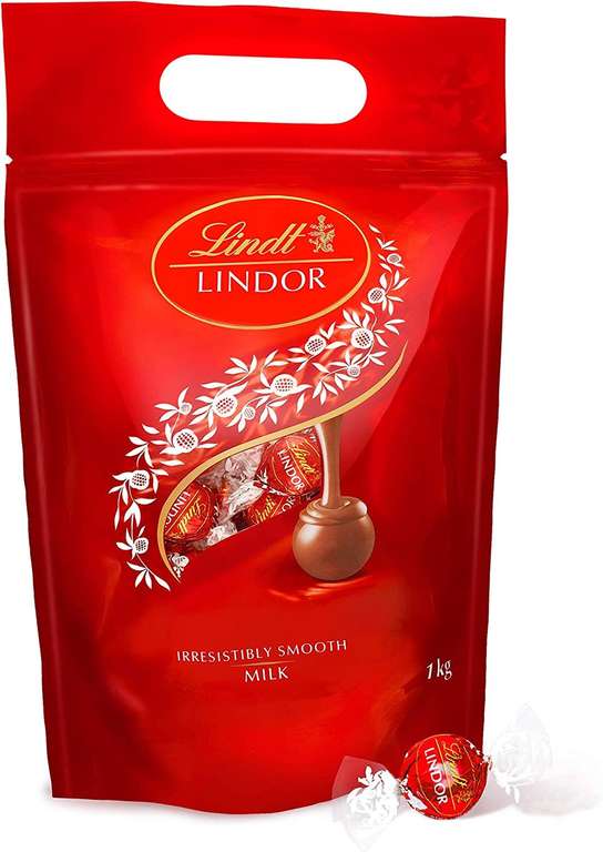 Lindt Lindor Milk Chocolate Truffles Bag - approx. 80 Balls 1kg £15.11 / £14.35 Subscribe & Save @ Amazon