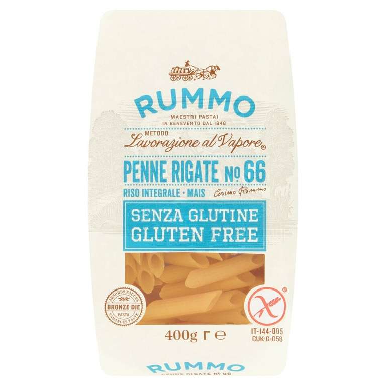 Rummo Gluten Free Penne Rigate Pasta No.66 400G / Rummo Gluten Free Spaghetti Pasta N0.3, 400g - Clubcard Price