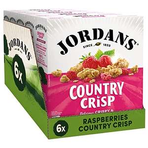 Jordans Country Crisp Raspberry / chunky nuts / honey and nut / strawberry Breakfast Cereal - 6 PACKS 500g £12 @ Amazon