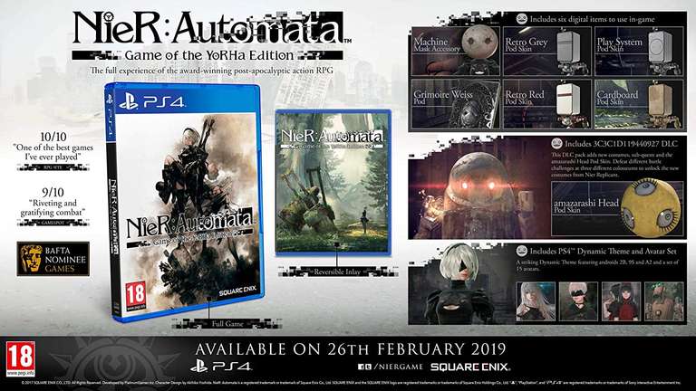 NieR: Automata Game of the YoRHa Edition (PlayStation PS4) £9.95 at Amazon