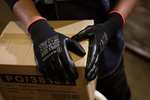Blackrock Super Grip Safety Work Gloves for DIY jobs - Black - Size 10/XL (Pack of 6)
