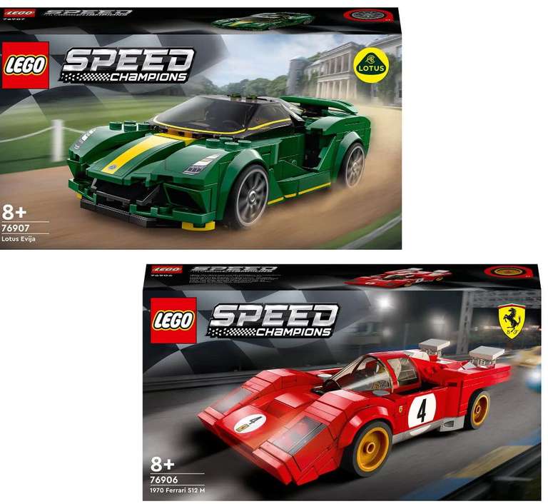 Get Two Lego Sets For £30 With Code - e.g Speed Champions Ferrari 1970 + Lotis Evija Race Car Delivered @ IWOOT