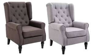 HOMCOMbAccent Armchair Home Furniture Retro Tufted Club Grey/Brown £169.99 (UK Mainland) at Groupon sold by MHstar UK