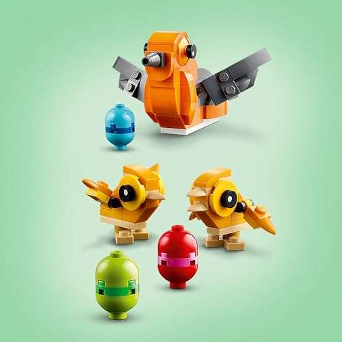 LEGO Creator Bird's Nest Set, Building Toys for 9 Plus Year Old Girls, Boys & Kids With a Passion for Animals, Includes 3 toy Birds 40639