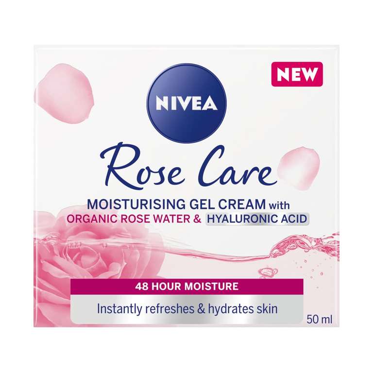 NIVEA Soft Rose 24h Day Cream (50ml) (£2.25/£2.13 on Subscribe & Save)
