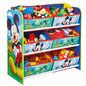 Hello Home Disney Mickey Mouse Kids Bedroom Storage Unit with 6 Bins by HelloHome, 23x51x60 cm - £27.99 @ Amazon