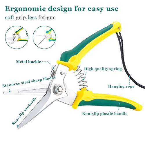 UOUNE Garden Secateurs, 3 Pack Gardening Scissors Set £11.30 with voucher Sold by FANTASY MANOR E-COMMERCE CO., LTD and Fulfilled by Amazon