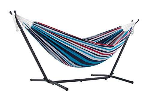 Vivere, Tropical Double Cotton Hammock with Space-Saving Steel Stand including carrying bag £67 @ Amazon