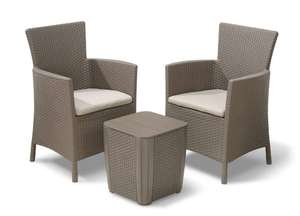 Keter Iowa Garden Furniture Balcony Set, Cappuccino with Sand Cushions (£170 at Argos)