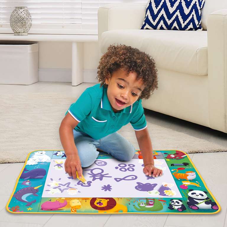 Aquadoodle E73267 Animal Friends Doodle, Official Tomy No Mess Colouring & Drawing Game, Water Play Mat