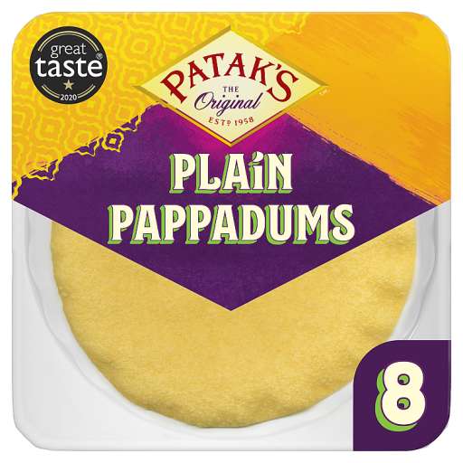 Patak's Plain Pappadums x 8 £1.25 @ Co-Op