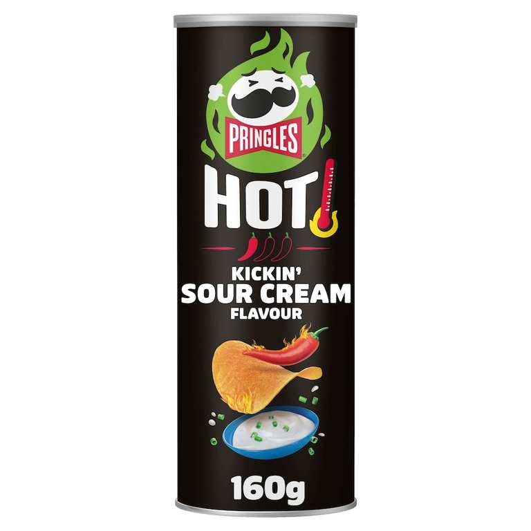 Pringles Hot Kickin' Sour Cream Flavour Crisps 160g in Derby