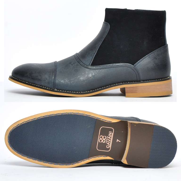 House Of Cavani Mens Designer Zip Up Boots - Various Colours - Use Code