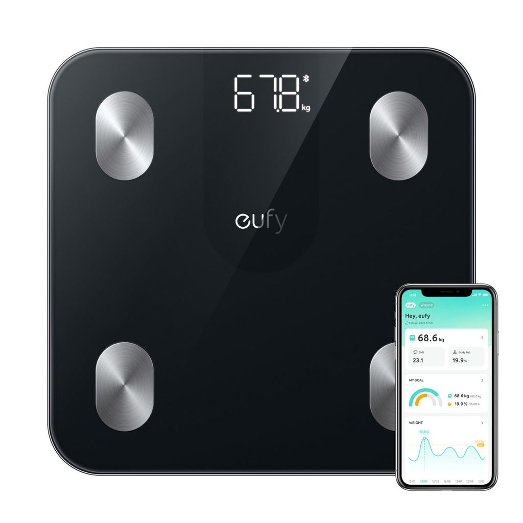 eufy digital bathroom Weighing Scales w/ Bluetooth, 12 Measurements/Body Fat/BMI - Smart Scale A1 - Sold by AnkerDirect UK FBA - Prime