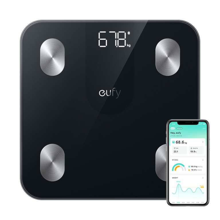 eufy digital bathroom Weighing Scales w/ Bluetooth, 12 Measurements/Body Fat/BMI - Smart Scale A1 - Sold by AnkerDirect UK FBA - Prime