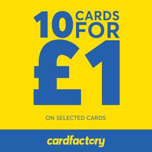 10 Birthday Cards for £1 @ Card Factory Ilford