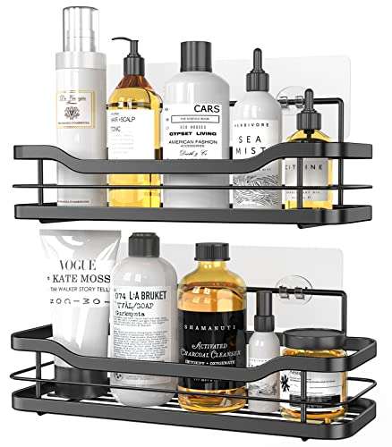 2 Pack Black Shower Caddy, No Drilling (Adhesive) £16.99 Dispatches from Amazon Sold by Bringhomeuro