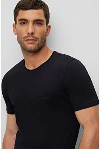 BOSS Mens 3 Pack Classic Black T-Shirt Regular Fit Short Sleeve £22.50 @ Amazon