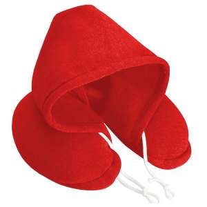 Red Hooded U Shaped Soft Travel Pillow - Sold By khagl97