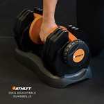 Athlyt - 10 in 1 Adjustable Dumbbell - GlideTech Adjust From 2.5kg - 25kg - £104.99 @ Amazon