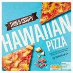 Sainsbury's Frozen Thin/Crispy Pizzas - Pepperoni/Hawaiian/Cheese