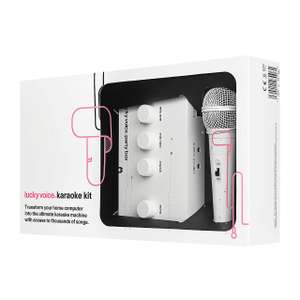 Lucky Voice Karaoke Machine & Microphone for Adults & Kids - 10,000 Songs Free Access - White - Portable, Lightweight Karaoke Kit