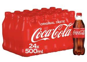Coca Cola Original Taste 24 × 500ml Bottle Cases are £10 instore @ The Company Shop, Corby