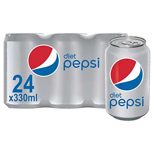 Diet Pepsi Cans, 24 x 330ml - 2 for £16 (£12.40 with Sub & Save and 20% voucher) @ Amazon