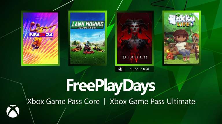 Free Play Days for Xbox Game Pass Core/Ultimate members – NBA 2K24, Lawn Mowing Simulator, Diablo IV, and Hokko Life