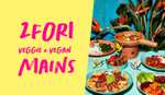 2 For 1 on Vegan & Veggie Main Meals: Sunday - Thursday in January @ Las Iguanas