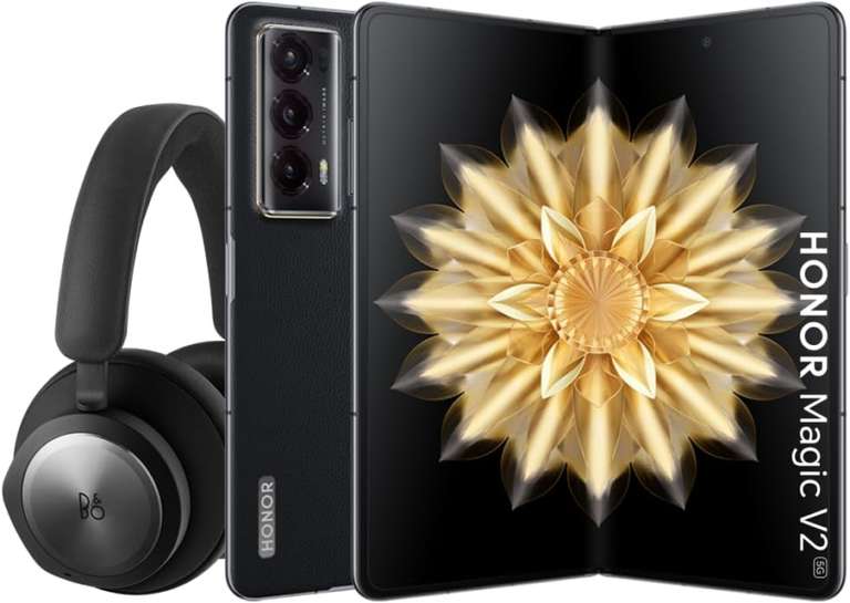 Honor Magic V2 + Claim Bang & Olufsen Headphone + 100GB iD data - £624 Upfront w/code - £29.99pm/24m Or get 500GB data for £1374