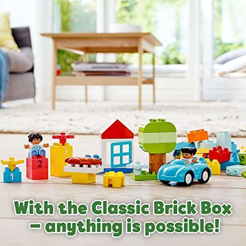 LEGO 10913 DUPLO Classic Brick Box Building Set with Storage, Toy Car, Number Bricks and More, Learning Toys for Toddlers £19.99 @ Amazon