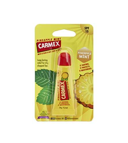 Carmex Pineapple Mint Moisturizing Lip Balm 11.6ml Tube £2.01 / £1.81 Subscribe & Save @ Amazon